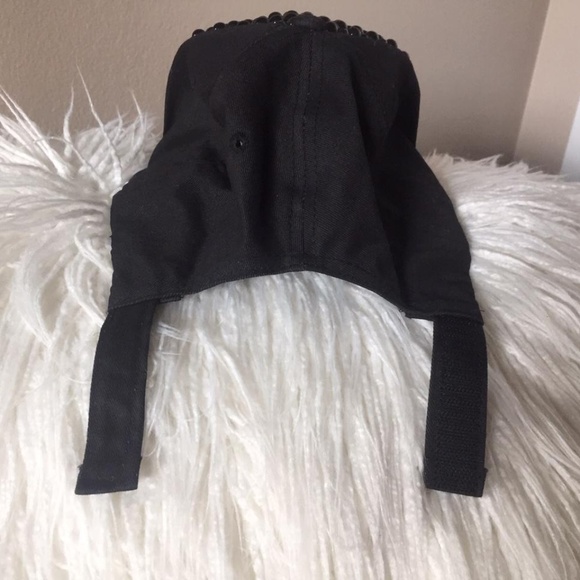 Black Cotton Beaded Baseball Hat, New - Picture 4 of 4